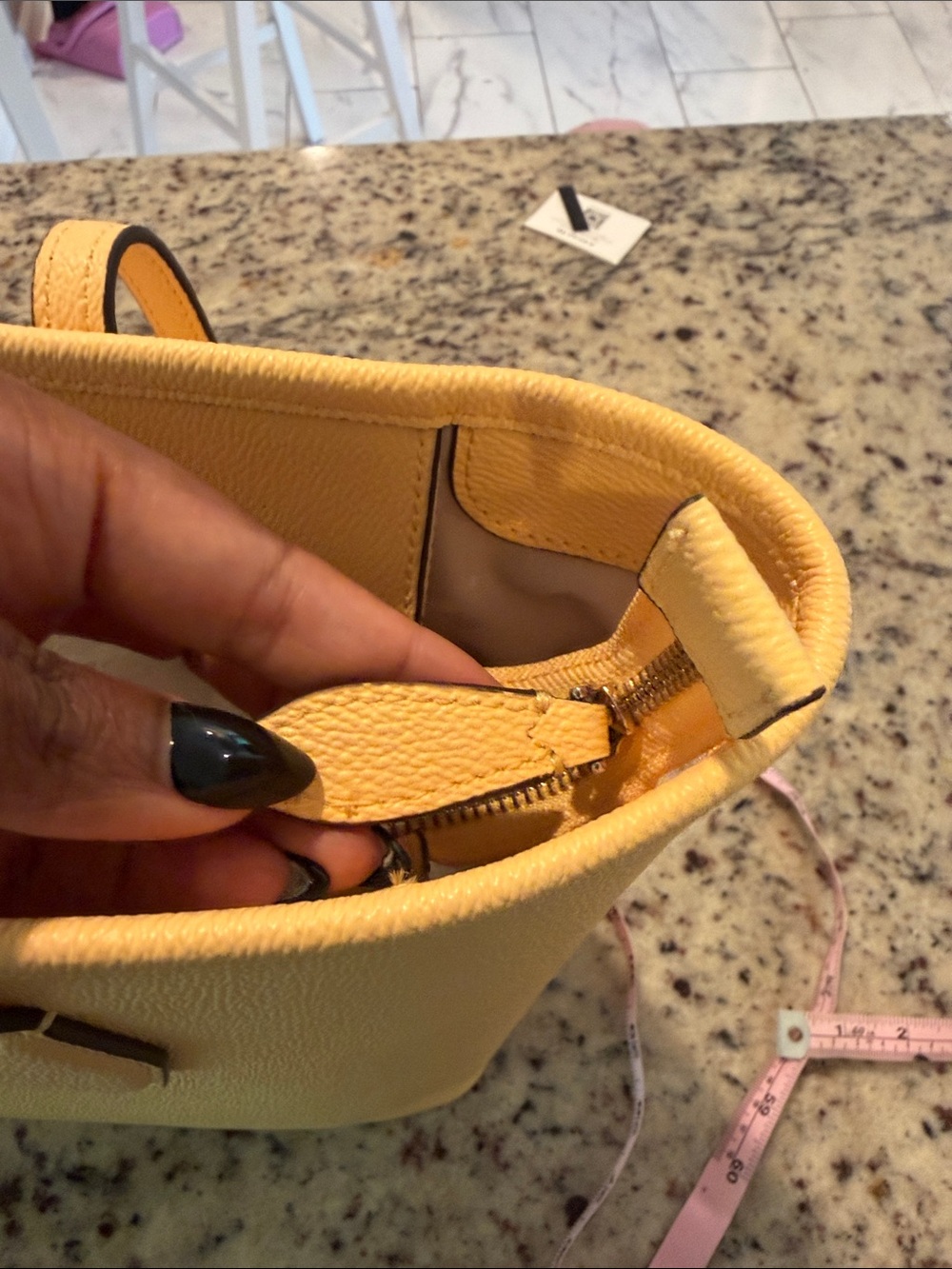 kate spade lemon yellow leather tote - Picture 14 of 15
